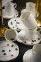 Hermia Juego de Tazas de Café Blanco y Dorado MCH10064 de 12 Piezas